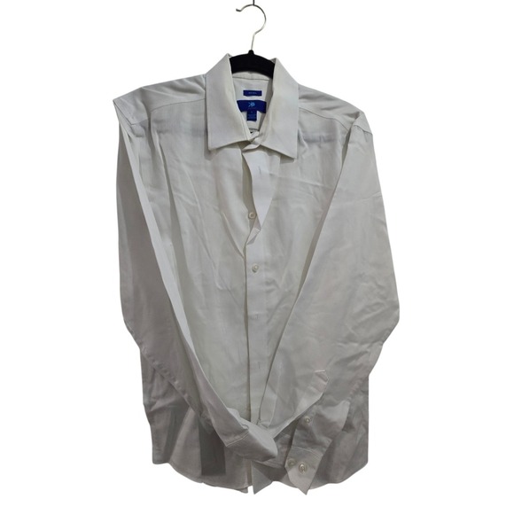 Egara Other - EGARA Men's Dress Shirt Large White Solid Long Sleeve Non-Iron 100% Cotton L